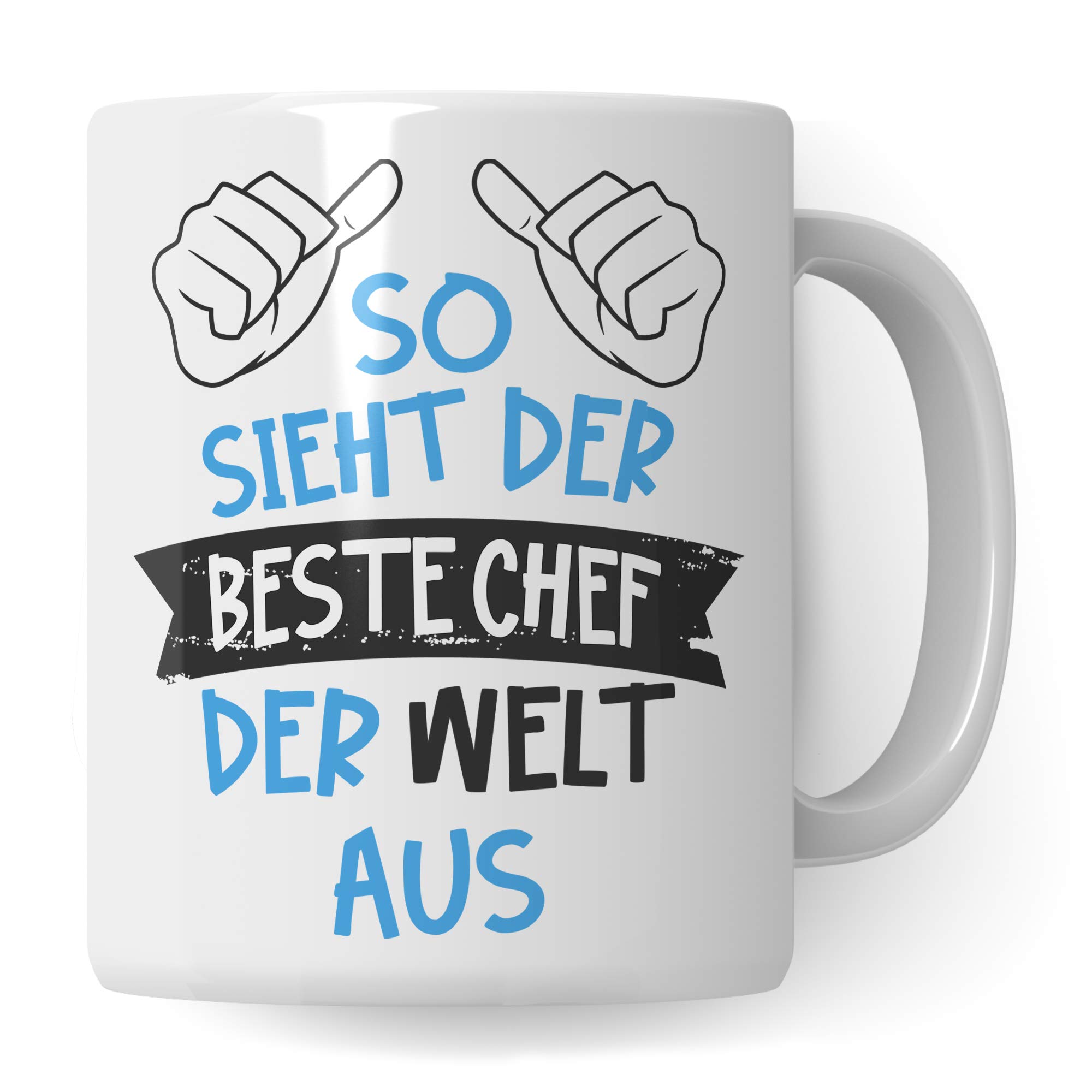 Pagma Druck Tasse 'Chef' – Geschenk Für Chefs & Vorgesetzte, 330 Ml, Spülmaschinenfest, Beidseitig Bedruckt, In Deutschland Gefertigt