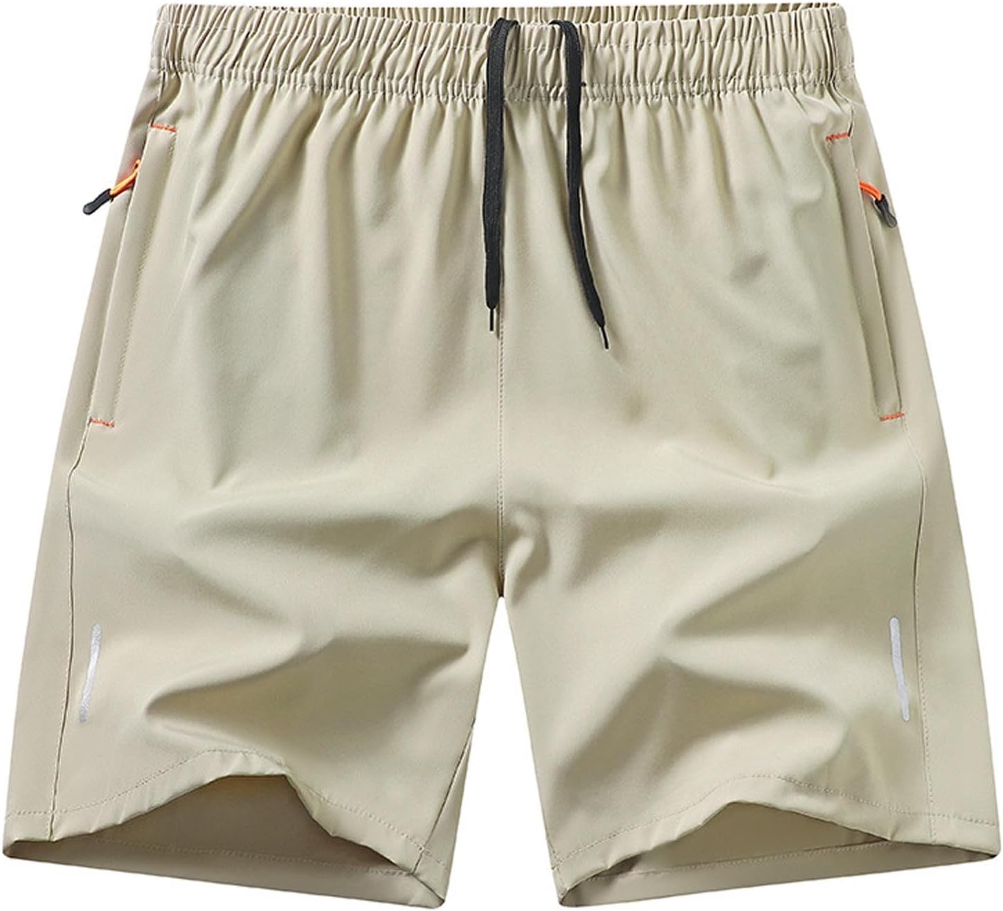 Mens Athletic Gym Shorts Lightweight Quick Dry Running Workout Basketball Shorts Sports Short with Zipper Pockets