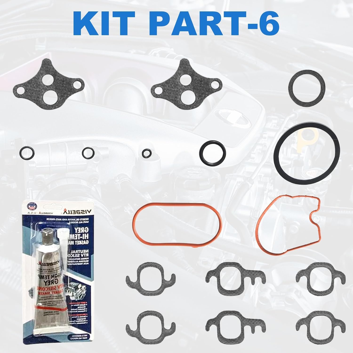 Head Gasket Set Kit For 1996-2006 Chevy Blazer Astro Express Silverado 1500 GMC Safari Savana Sierra 1500 Isuzu V6 4.3L Vortec Replacement for HS9354PT-6 SL1000 HSGM10306