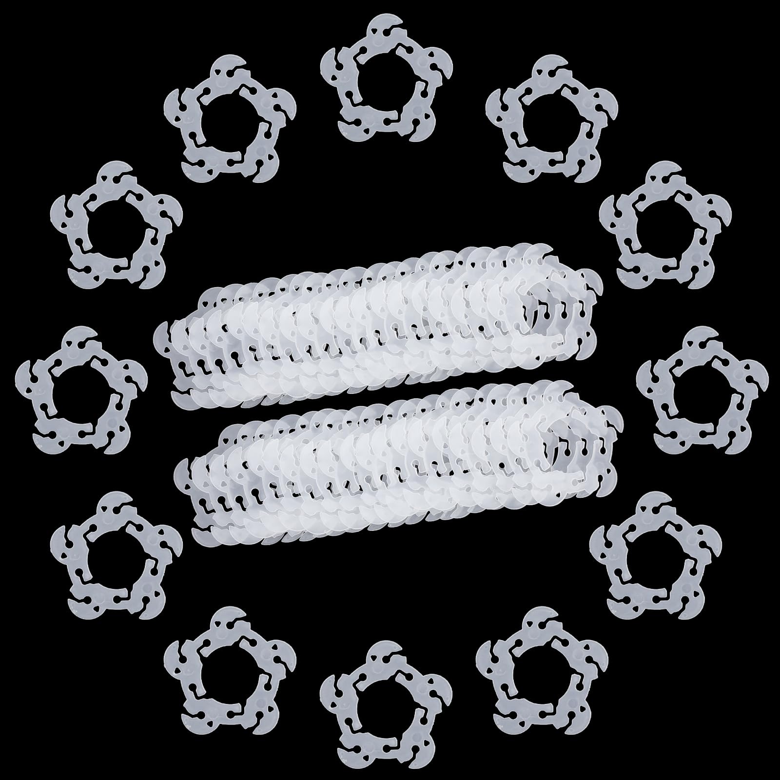 Mabor 50PCS Balloon Arch Clips, Reusable ABS Multi-Clips for Balloon Garland, Party Wedding Decorations Supplies
