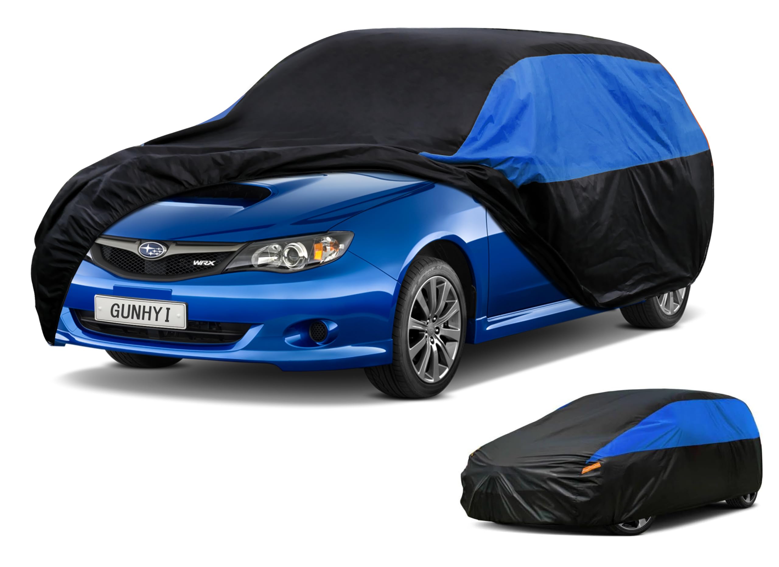 GUNHYI Car Cover Custom Fit WRX Impreza Hatchback Waterproof All Weather, Lightweight Full Car Cover Outdoor Sun UV Rain Dust Snow Wind Protection.