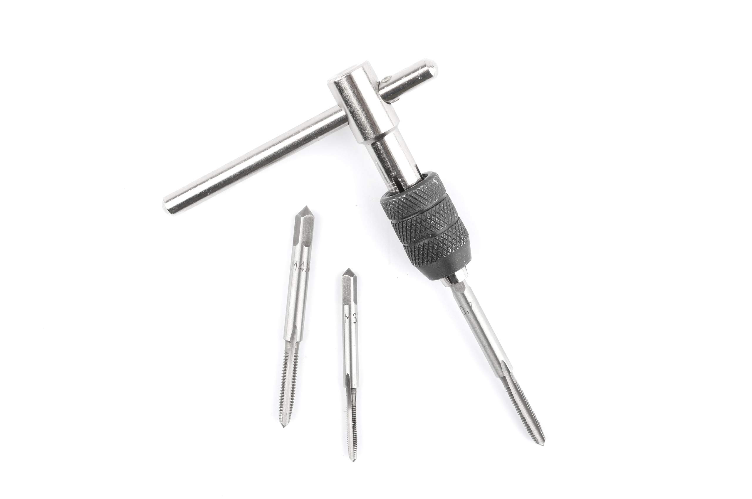 GSR Profi Hand-Gewindeschneider Set, 40-teilig, Gewindebohrer Set M3-M12, Mit Gewindebohrer & Schneideisen, verstellbares Windeisen, Schneideisenhalter, Gewindelehre, Schraubendreher