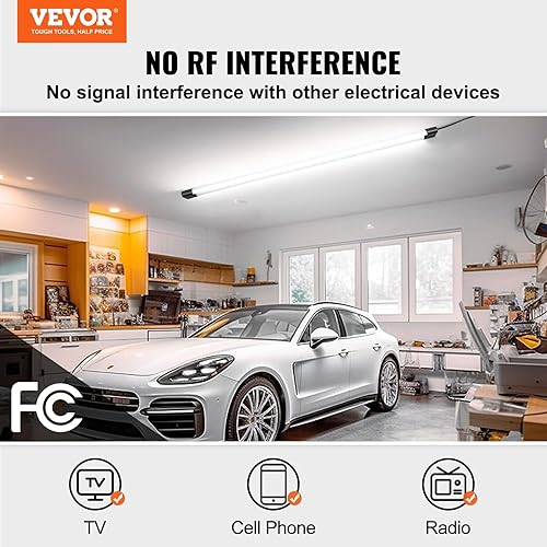 Miniatura 2 de VEVOR Paquete de 4 luces LED para tienda, 4 pies, 40 W, lámpara de tienda enlazable, superficie de 4500 lm y luces de techo colgantes de 59 pulgadas