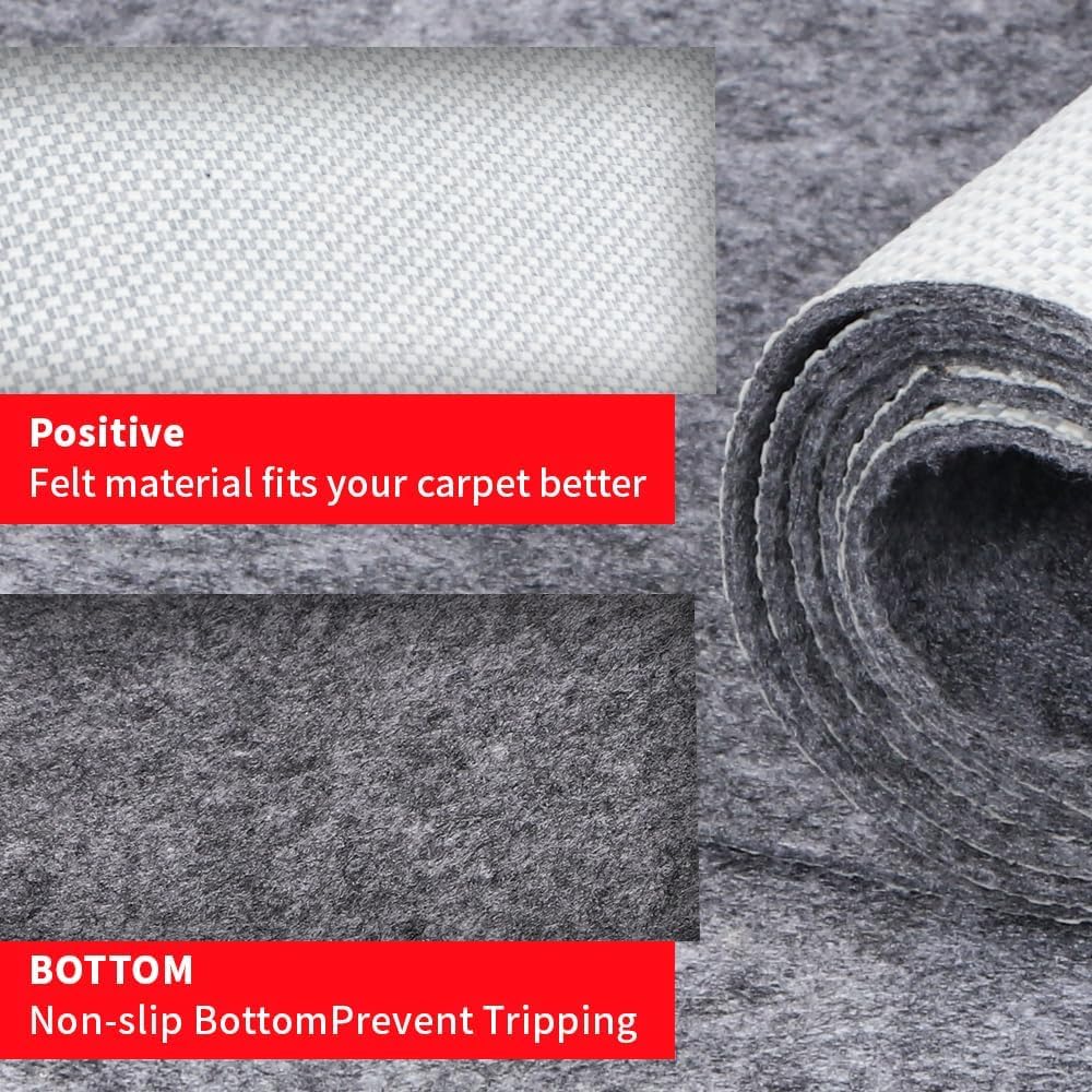 Tapis rond imperméable de 1,5 m - Antidérapant - Pour tous les sols et finitions - Tapis en feutre pour sols en bois dur - Maintient les tapis en place doux et sûrs (5TF)