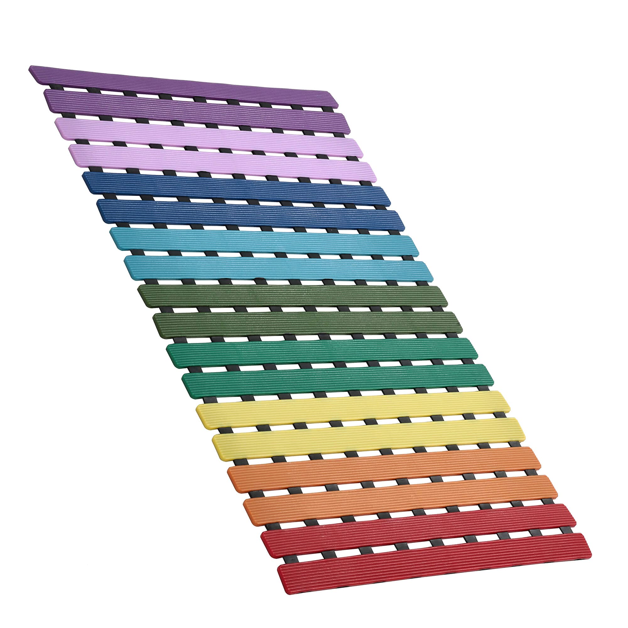 KINMEGO Shower Mat Non Slip Bathtub Mats Bath Mats for Shower Tub with Suction Cups and Drain Holes,Bathmat Bath Tub Mat (Easy Dry, BPA, Latex) (Rainbow)