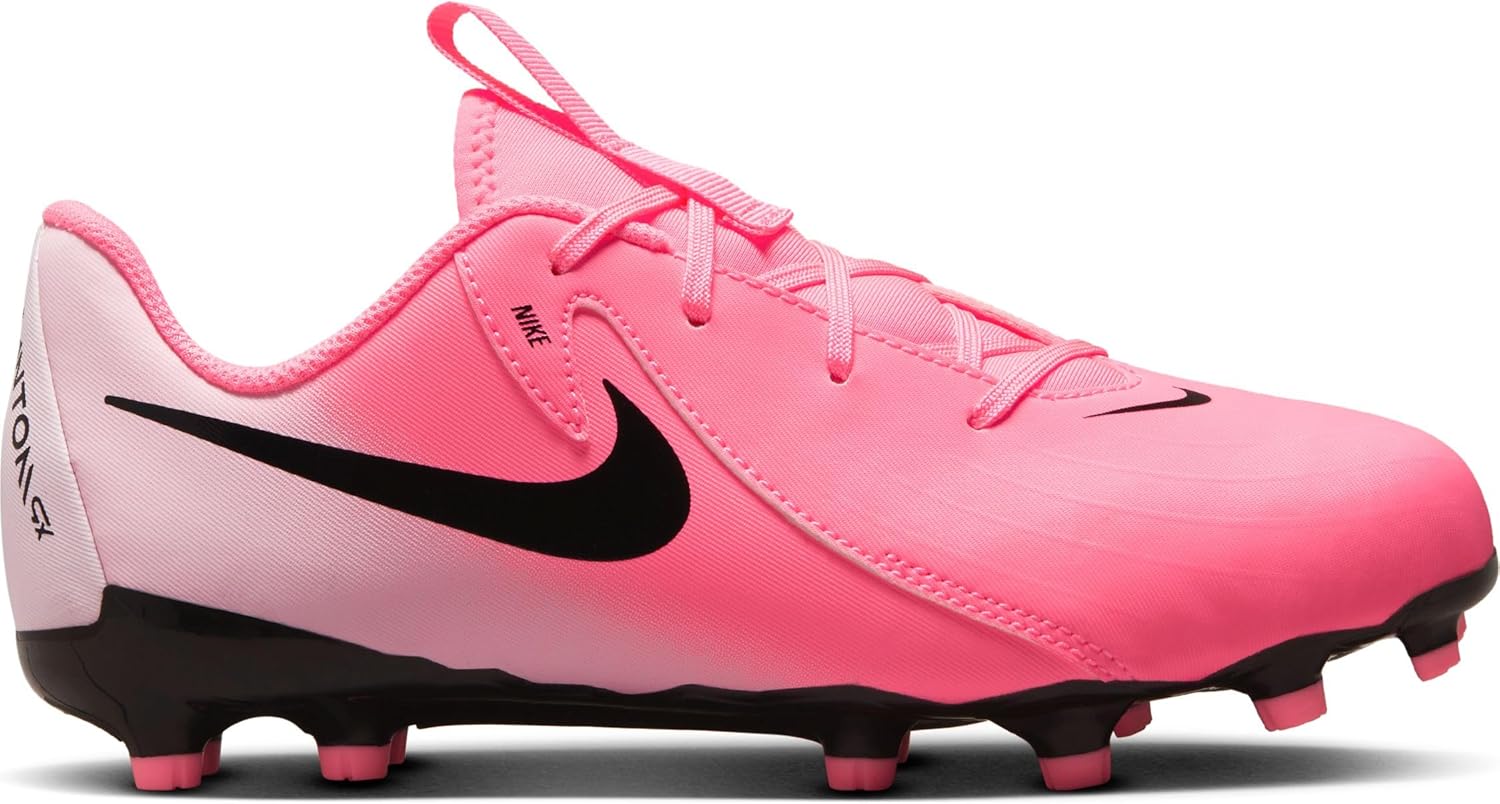 Nike Jr. Phantom GX 2 Academy Little/Big Kids' MG Low-Top Soccer Cleats (FD6722-600, Sunset Pulse/Black) Size 5.5