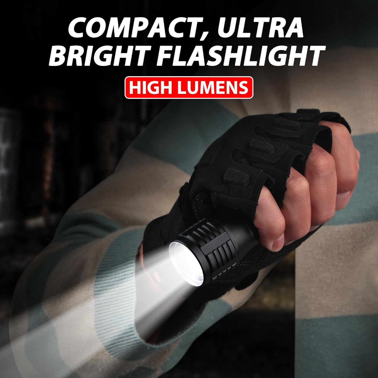 LED Flashlight Water Resistant Military Grade 2000 Lumens 3 Modes Zoom Function Ultra Bright Torch,2-Pack