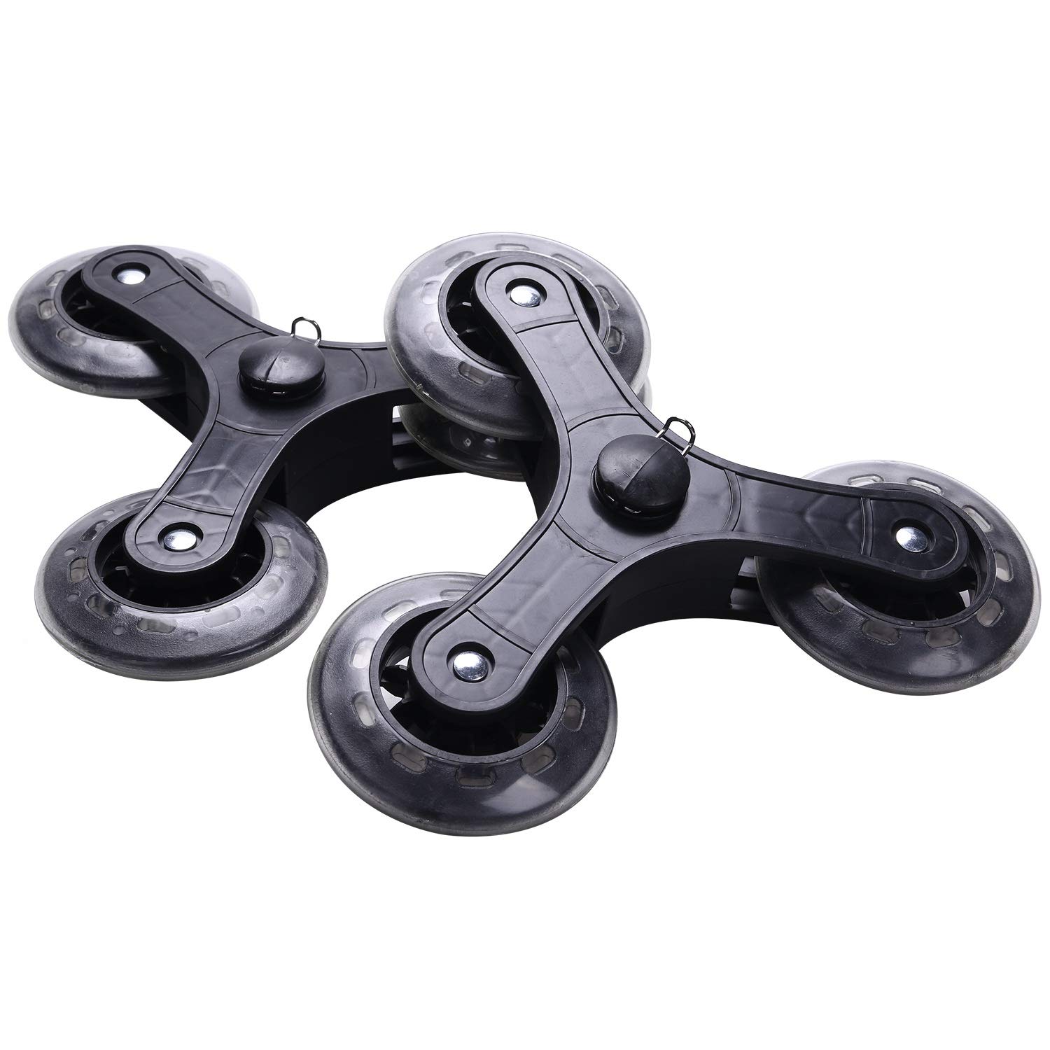 Ctrlzs Black 2Pcs/Set Shopping Cart Trolley Caster Luggage Suitcase Roller Replacement Wheel Pulley Sliding Roller Wheel Accessories