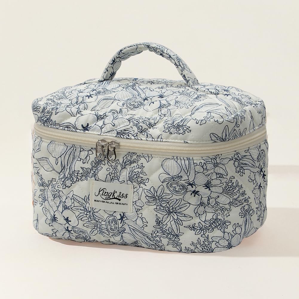 Photect Kosmetiktaschen-Set, 3 Stück – Aus Kordsamt Mit Blumenmotiv, Für Reise & Alltag