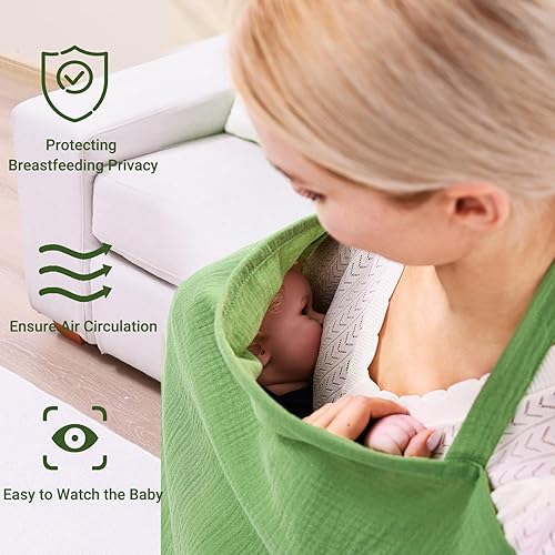 Miniatura 4 de Fundas de muselina para lactancia materna, cubierta de lactancia de privacidad, cubierta de lactancia materna, cubierta de lactancia materna para