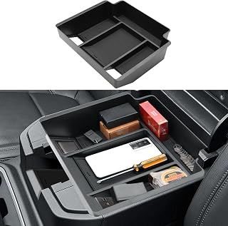 yboueo For 2022-2024 Chevy Silverado&GMC Sierra 1500 Console Organizer Compatible with 2024 Silverado/Sierra 2500HD 3500HD Interior Armrest Insert Tray (Full Console/Bucket Seats ONLY)