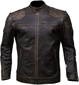 Black Casual Real Leather Jacket for Mens | Genuine Lambskin Motorcycle Biker Jackets