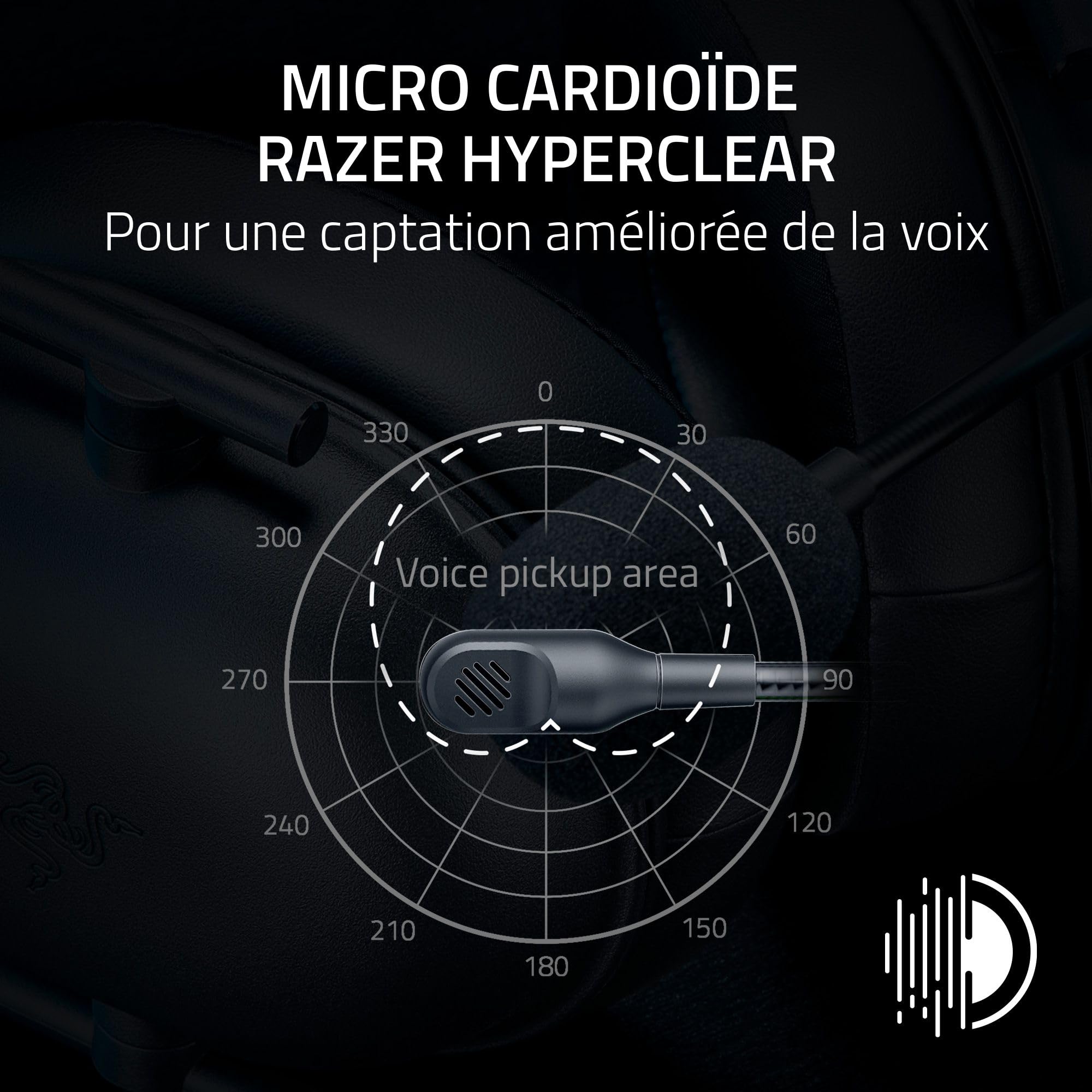 Razer Blackshark V2 X (PlayStation) - Casque E-Sports Filaire pour Console PlayStation (240g, Microphone cardioïde, Haut-Parleurs 50mm, Annulation Passive du Bruit, connecteur 3,5mm) Noir - 4