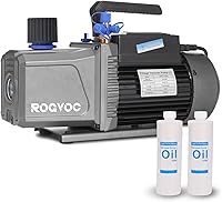 Vista 1 de Bomba de vacío de 14 CFM, bomba de vacío de aire de paleta rotativa de doble etapa de 110 V 1 HP para HVAC/AUTO, recarga de refrigerante de CA