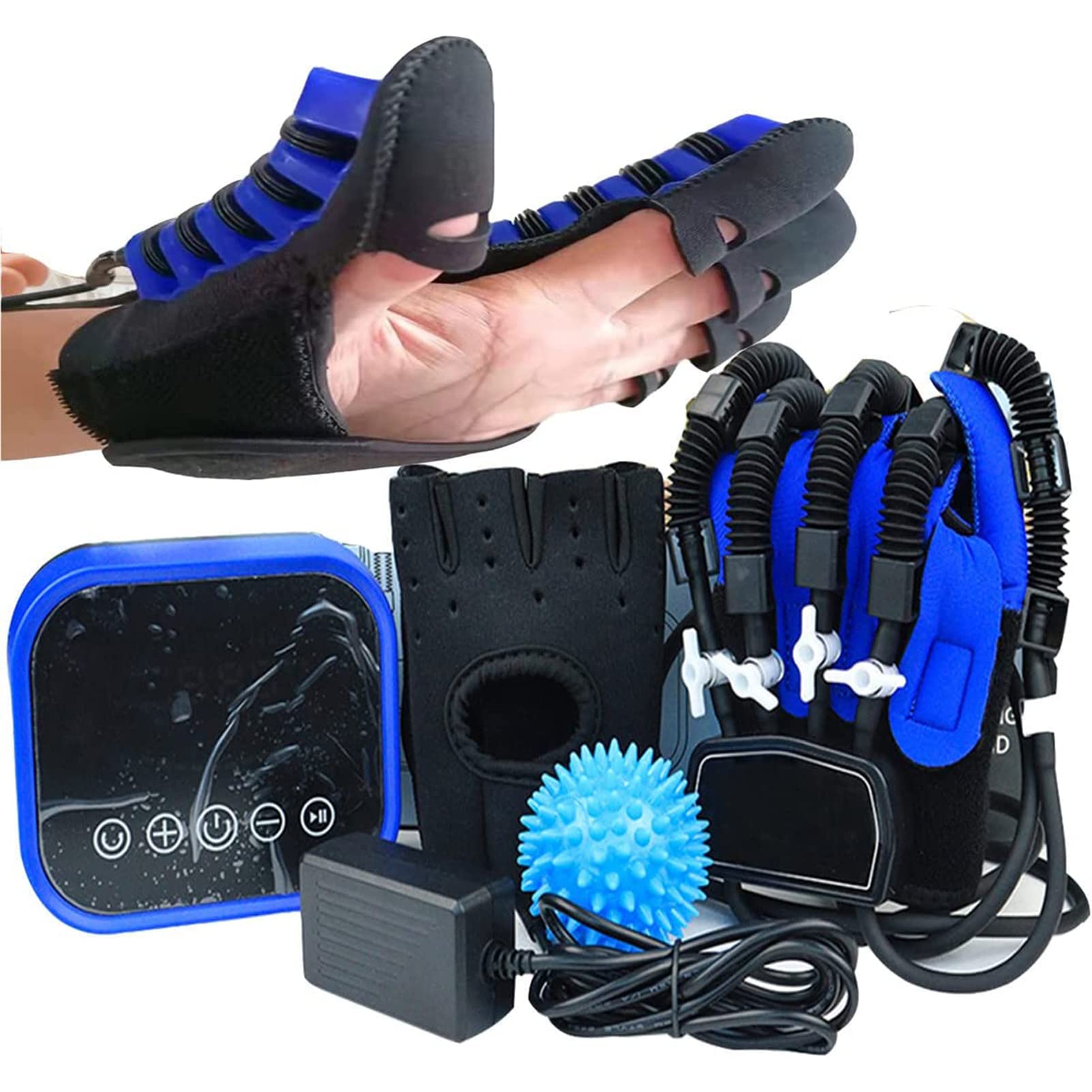 Dispositivo De Entrenamiento De Mano De Dedo Eléctrico, Guante De Robot De Rehabilitación De Mano, Corrección De Entrenador De Dedo para Pacientes con Hemiplejía De Accidente Cerebrovascular