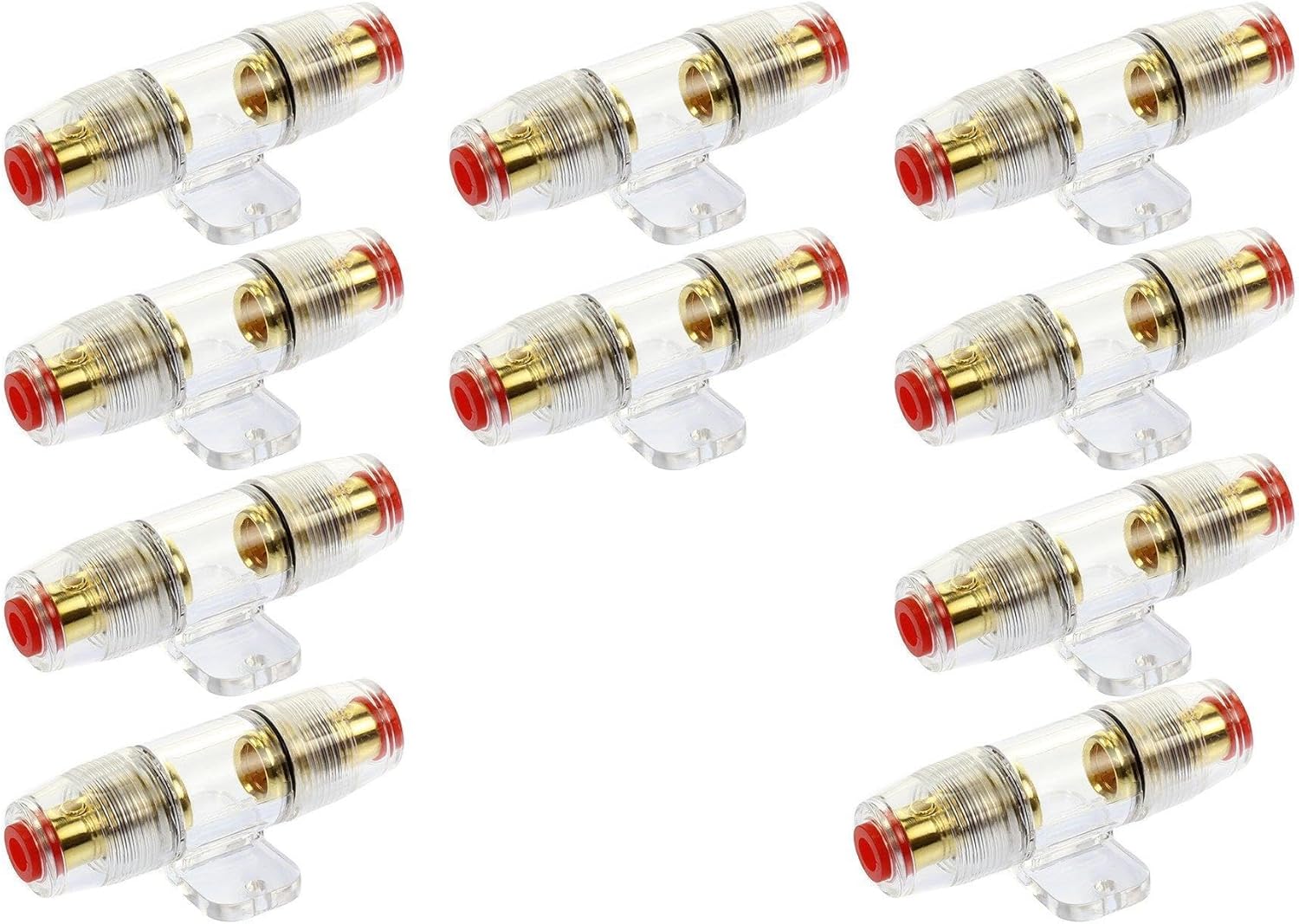 VOODOO AGU Inline Fuse Holder Car Audio 4 6 8 Gauge Inline (10 Pack)