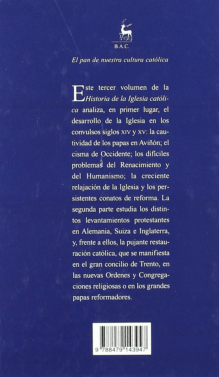 Historia de la Iglesia católica. III: Edad Nueva: la Iglesia en la época del Renacimiento y de la Reforma católica (1303-1648): 199 (NORMAL)