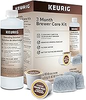 Keurig 3-Month Brewer Care Kit: Descaling Solution, Water Filter Cartridges & Rinse Pods for Classic/1.0/2.0 K-Cup Makers (7 Count)
