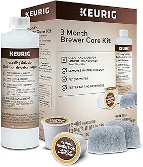 3-Month Brewer Maintenance Kit Includes Descaling Solution, Water Filter Cartridges & Rinse Pods, Compatible Classic/1.0 & 2.0 K-Cup Coffee Makers, 7 Count