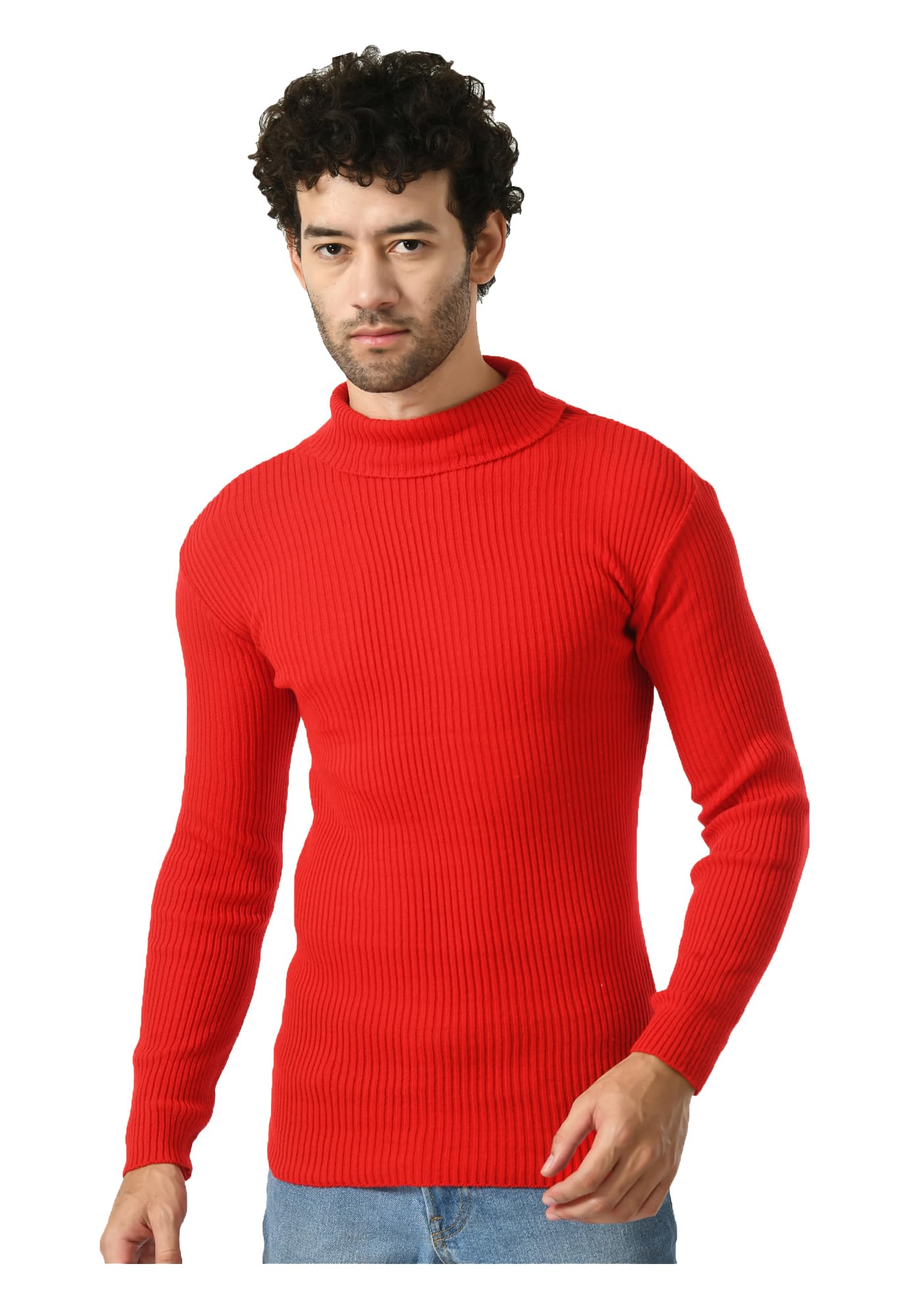 Men Warm Wool Solid High Neck Full Sleeve Skivvy Sweater for Winter (Pack of 1)-picture-16