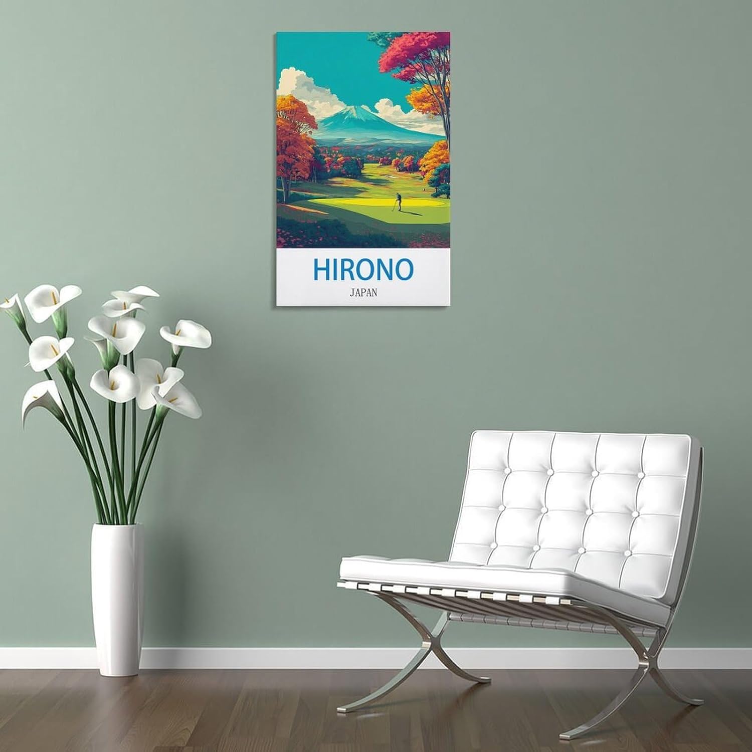 FUADDGG Hirono Golf Japan Vintage Travel Poster Canvas Art And Wall Art Picture Print