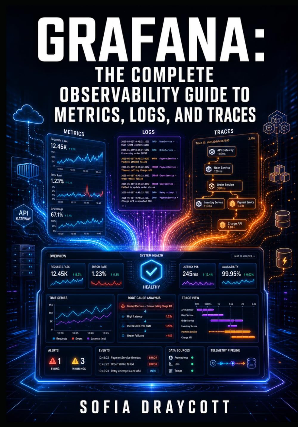 GRAFANA: THE COMPLETE OBSERVABILITY GUIDE TO METRICS, LOGS, AND TRACES: Build Dashboards, Configure Loki and Tempo, Set Up Alerting, and Visualize Prometheus and OpenTelemetry Data