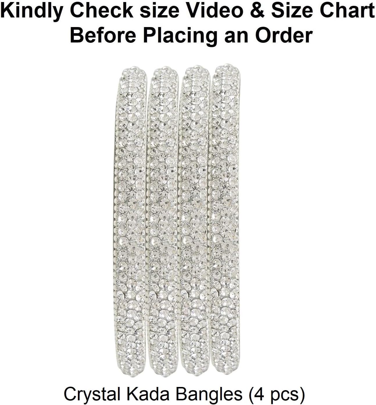 Efulgenz Crystal Bangles for Women Indian Rhinestone Bracelet Bangle Set Stone Bangles Wedding Bridal Bracelet Jewellery Bollywood Bangle Set - Image 5