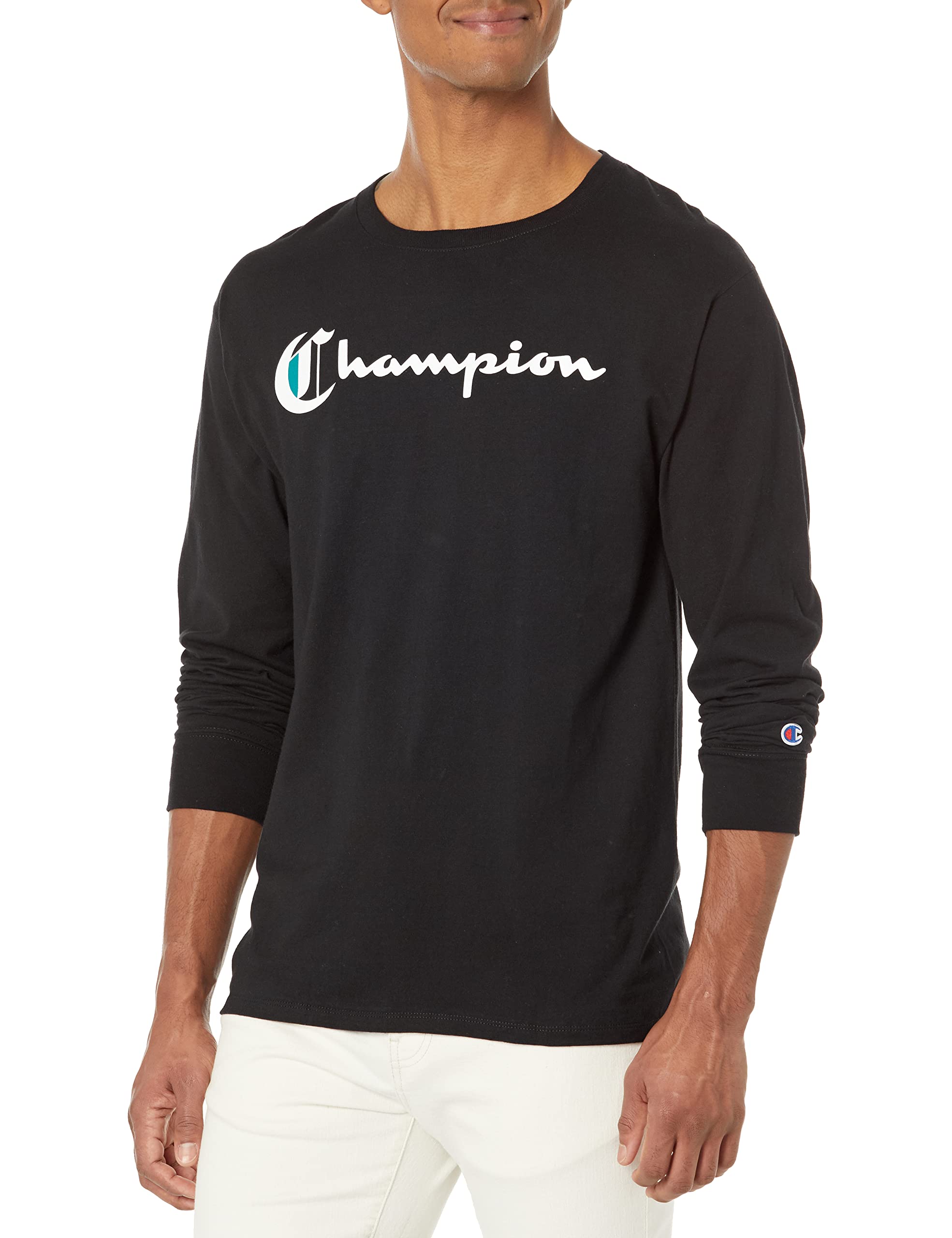 ChampionMen's Long Sleeve T-Shirt, Classic T-Shirt for Men (Reg. Or Big & Tall)