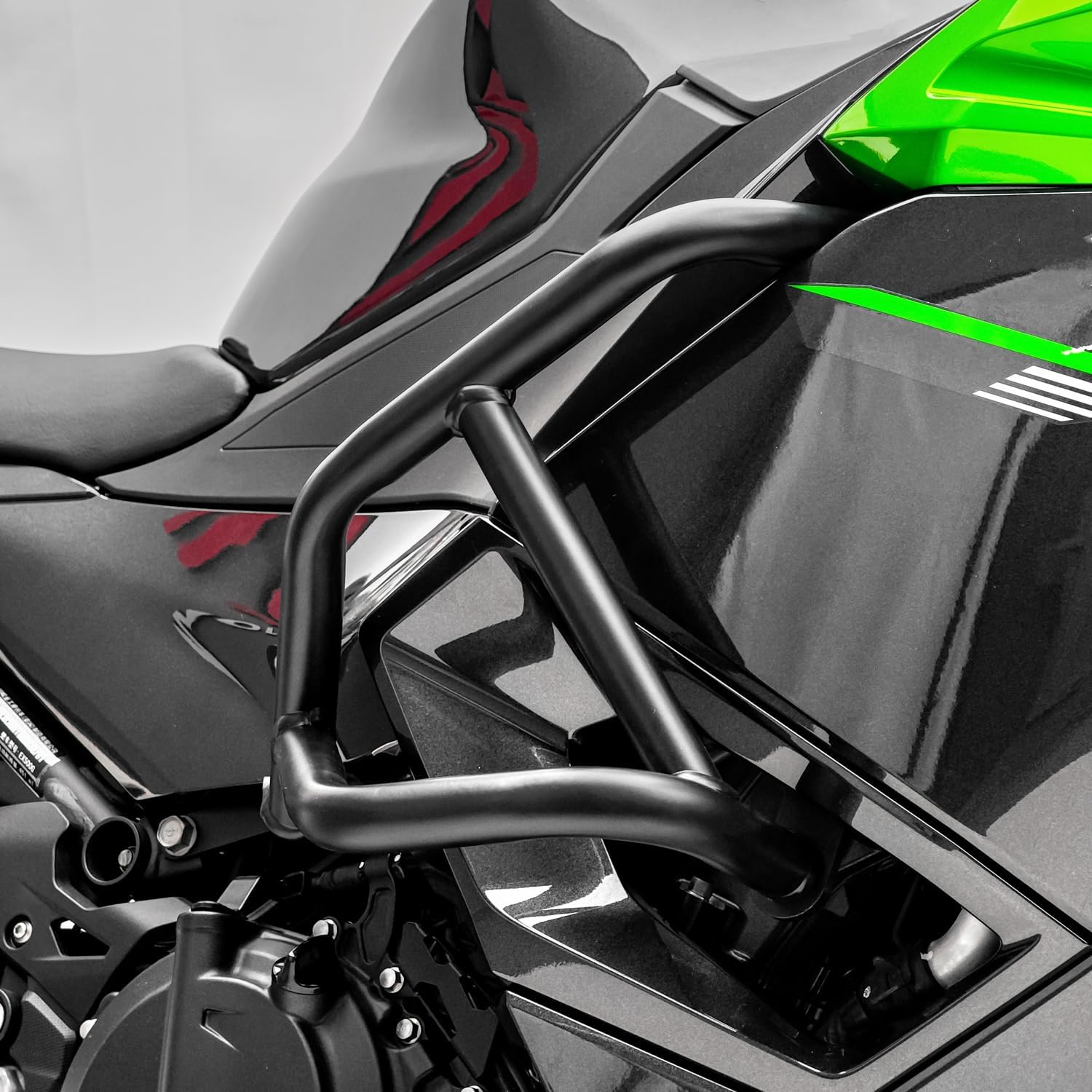 Crash Bar Engine Guard for Ninja 500 2024 2025 2026 Ninja 400 2018-2026 Ninja 250 2018-2021 Motorcycle Bumper Frame Falling Protector Black