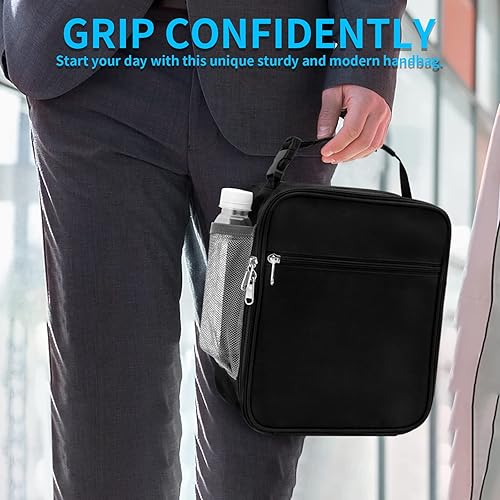 Miniatura 7 de Lonchera reutilizable para hombres y niños, pequeña bolsa de almuerzo para adolescentes, hombres, adultos, estudiantes, reutilizable, portátil, para