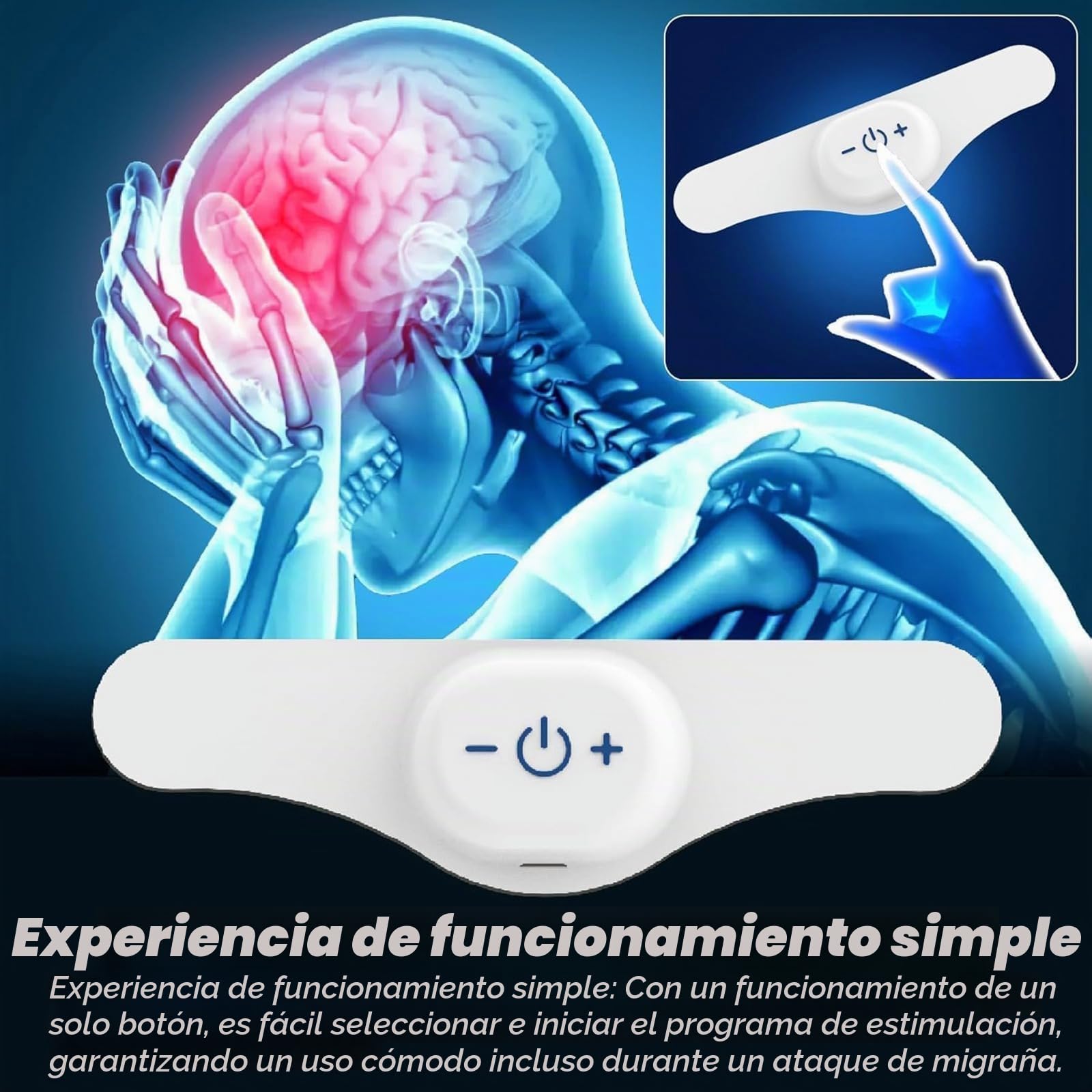 Dispositivo de ayuda para dormir con diadema, masajeador para aliviar el dolor de cabeza con electrodos para migraña, ayuda para dormir, resultados rápidos, para terapia de migraña, alivio del estrés