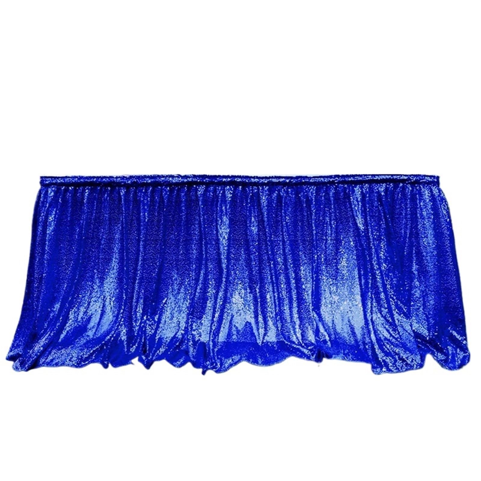 Dekoracja spódnicy stołu, Spódnice na stół imprezowy wielokolorowe różne rozmiary(1pc Blue,70x275cm)