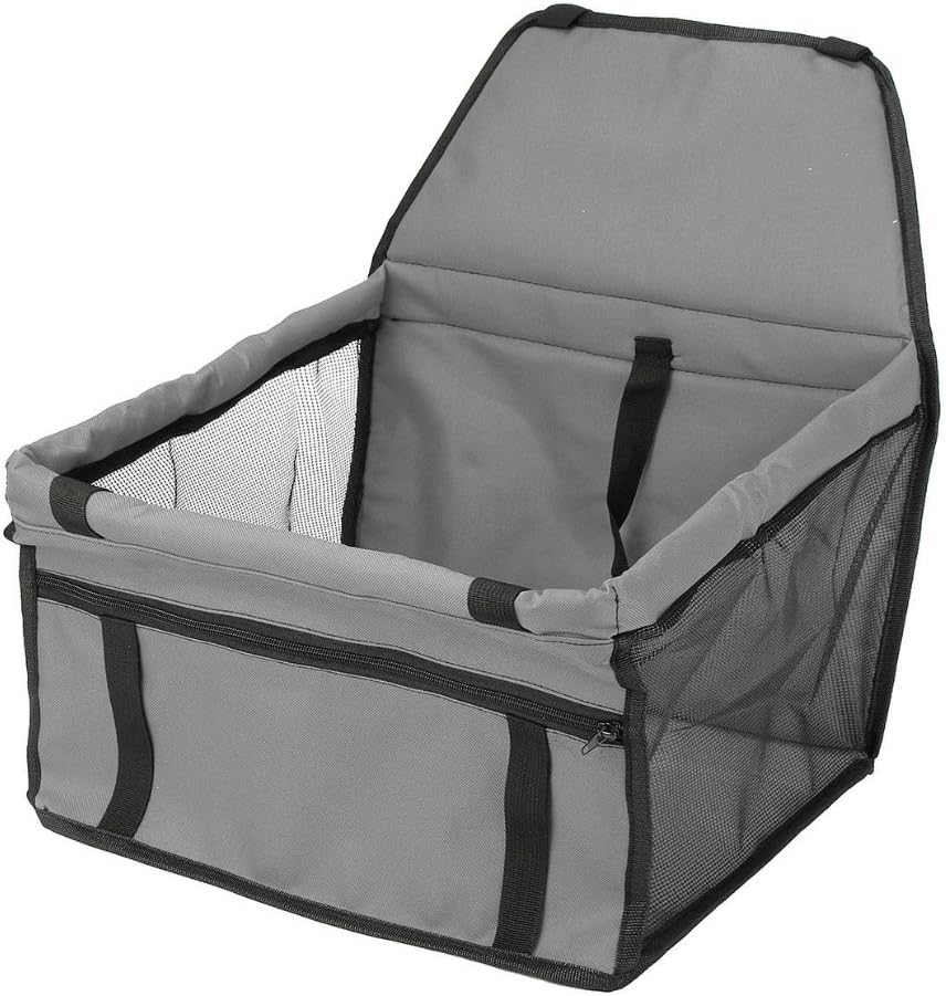 REXWAY Portable Dog Booster Car Seat, Waterproof Pet Carrier for Cars with Clip-On Safety Leash and Zipper Storage Pocket, Perfect for Small and Medium Dogs