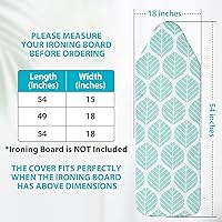 Vista 6 de Funda para tabla de planchar de 18 x 54 pulgadas, reflectante al calor con cierres de velcro, acolchado grueso con bordes elásticos, 3 capas