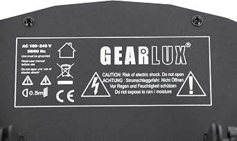 Gearlux 4-in-1 LED Strobe/UV Derby Light 3-Watt 9pcs LEDs and 6pcs UV+White LEDs for Halloween, Party, Wedding, Christmas and Stage Parties