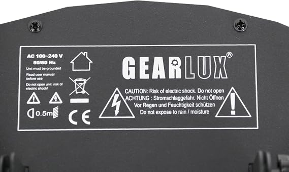 Gearlux 4-in-1 LED Strobe/UV Derby Light 3-Watt 9pcs LEDs and 6pcs UV+White LEDs for Halloween, Party, Wedding, Christmas and Stage Parties