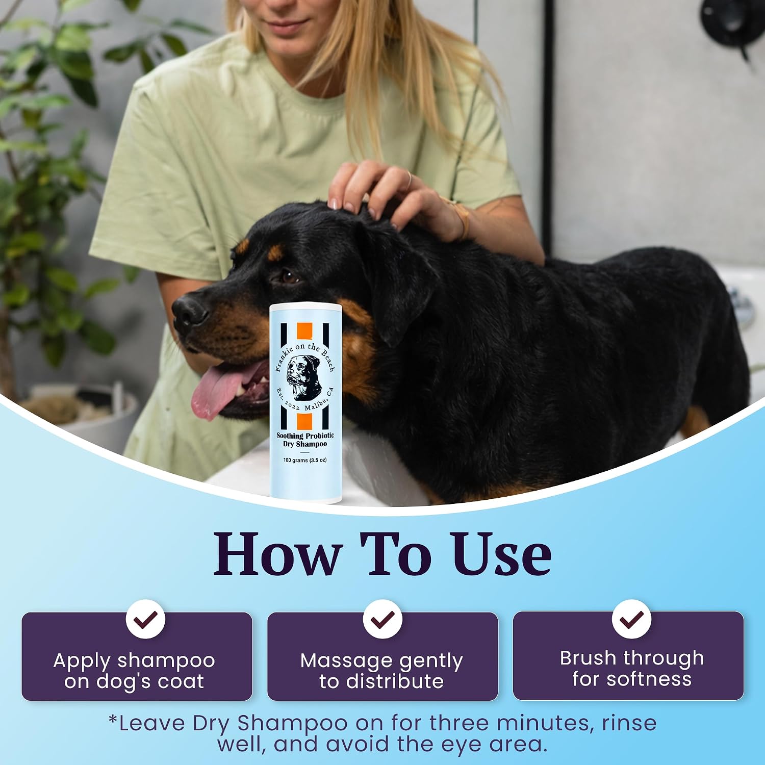 Dog Soothing Dry Shampoo with Probiotics, Helps Refresh Coat Between Baths image 5