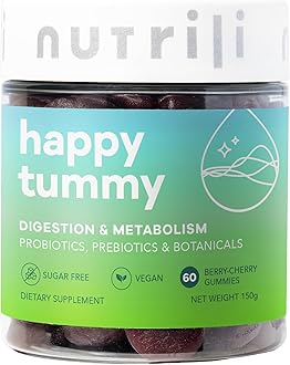 Nutrili Happy Tummy Probiotics Sugar Free Gummies (1 month) | Digestion & Metabolism | Probiotics, Prebiotics, Botanicals & Vitamins