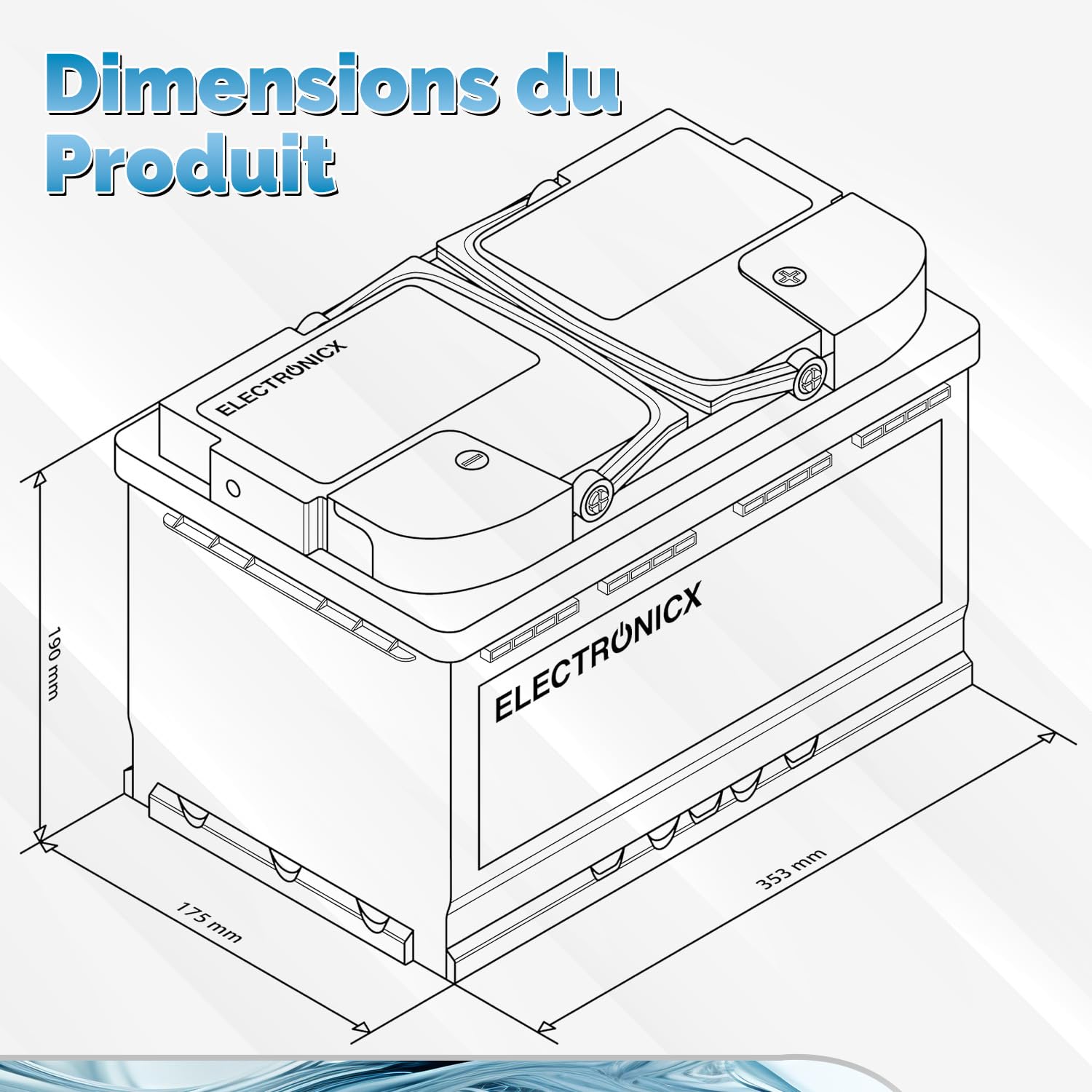 Batterie Gel Edition 120Ah Solaire, Camping-Car - Batterie 12V 120 Ah à Décharge Lente - Batterie Solaire Portable pour Panneau Solaire - Batterie.