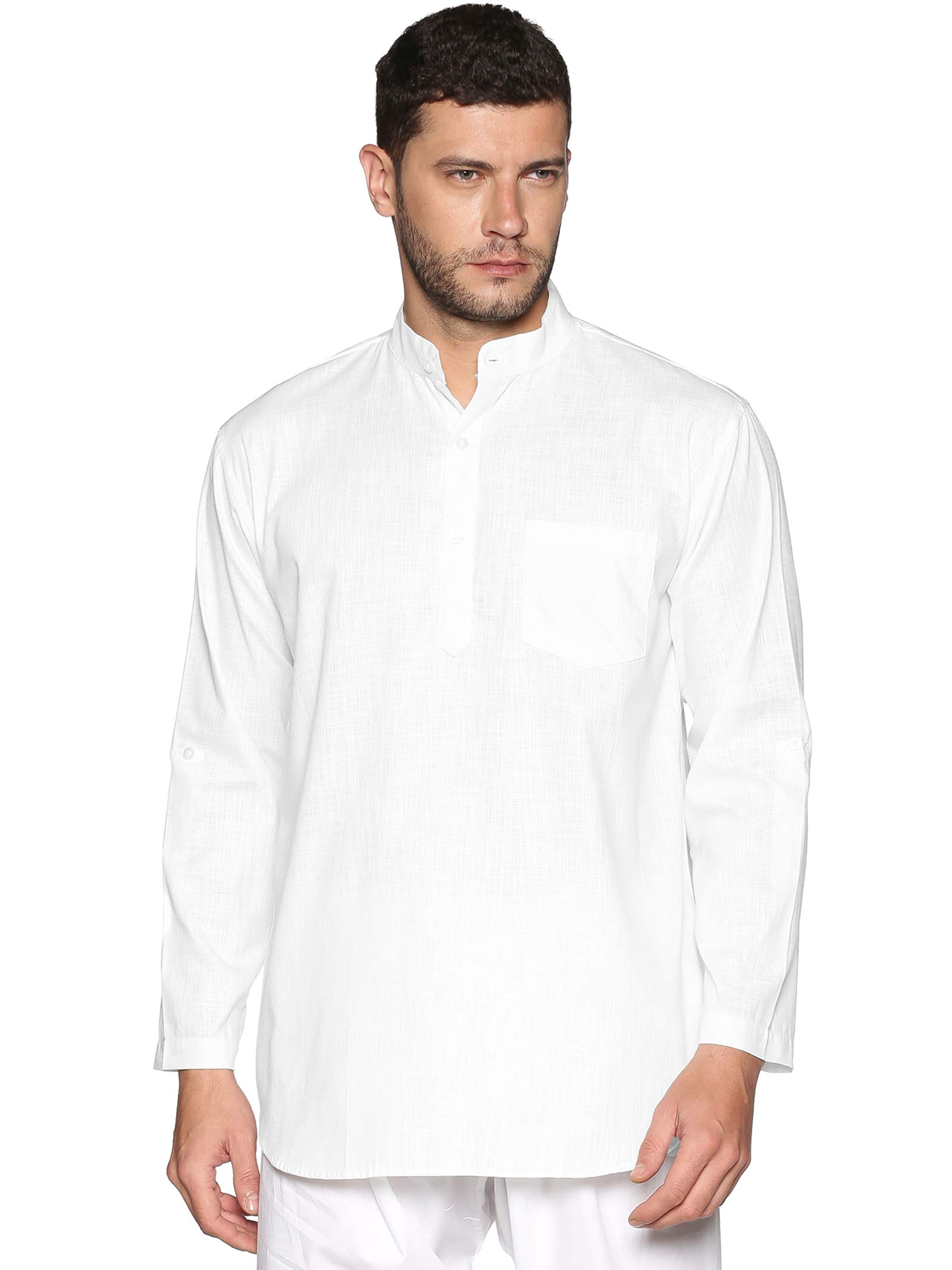 SethukrishnaMENS WHITE SHORT KURTA