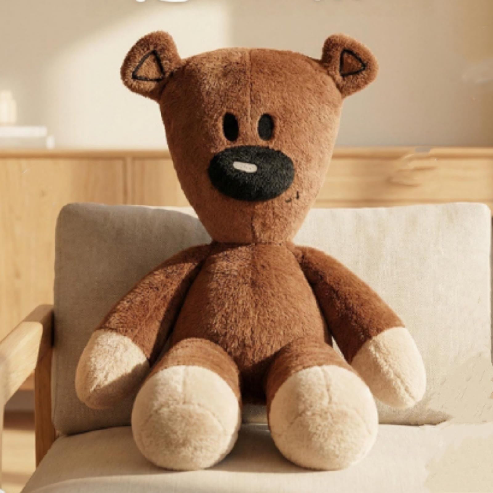 Tikwisdom Plush Teddy Bear, 19.6 inch/50cm Bean Bear Teddy Bear Soft Stuffed Animal Toy, Soft Plush Bear Toy for Kids Adults Classic Cuddly Bear Gift for Birthday