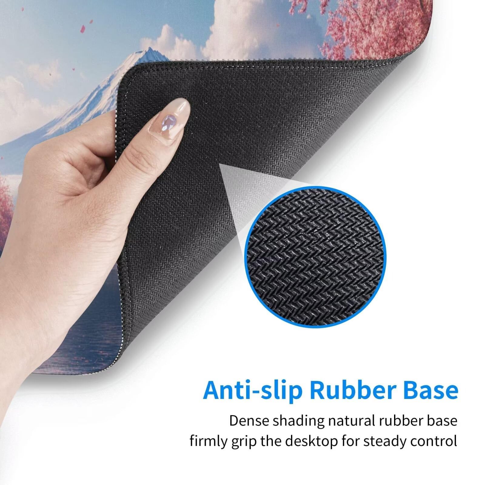 Różowa podkładka pod mysz XXL krajobraz mata na biurko 1600 x 800 x 3 mm zmywalna podkładka do gier na laptopa, z antypoślizgową gumową podstawą do gier, PC, pracowników biurowych Y1067