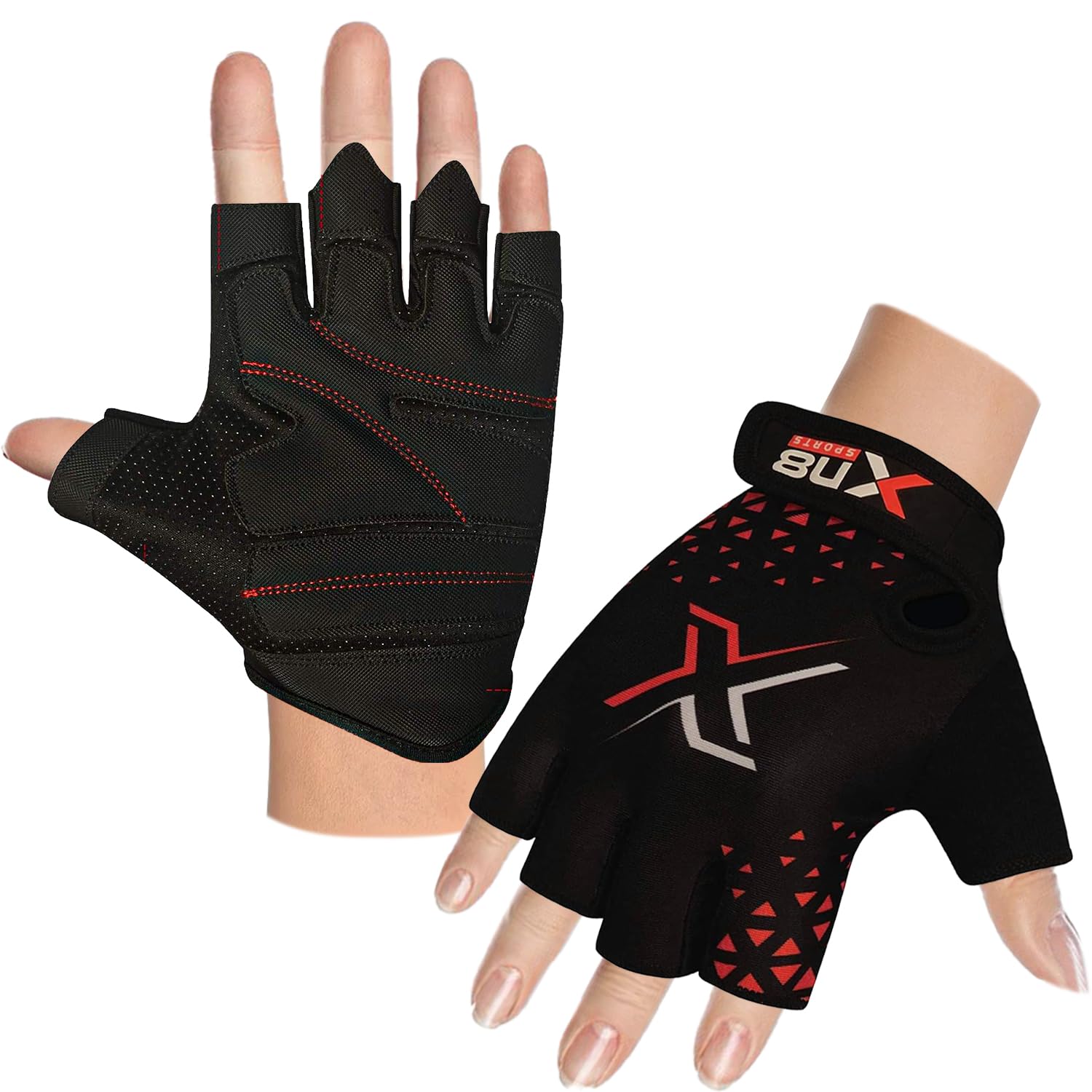 Xn8 Weight Lifting Gloves – Non-Slip Breathable Gym Gloves for Men & Women – Padded Palm Protection for Bodybuilding, Powerlifting, Training, Cycling, Sports & Workouts