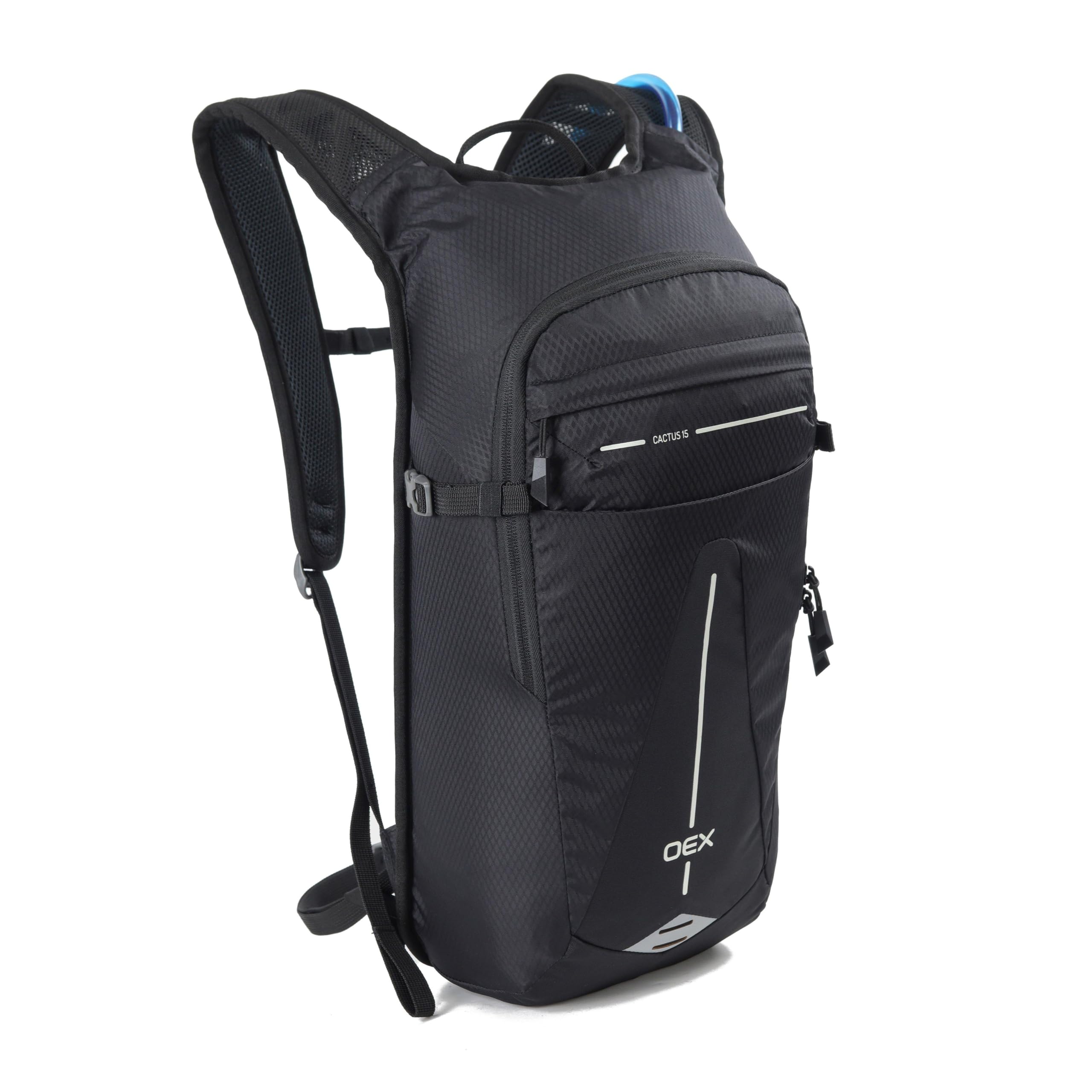 OEX Cactus 15 Litre Daysack with 2L Hydration Pack & Intergrated Raincover, 15L Daypack, Backpack, Rucksack, Bag for Men & Women (SS25)