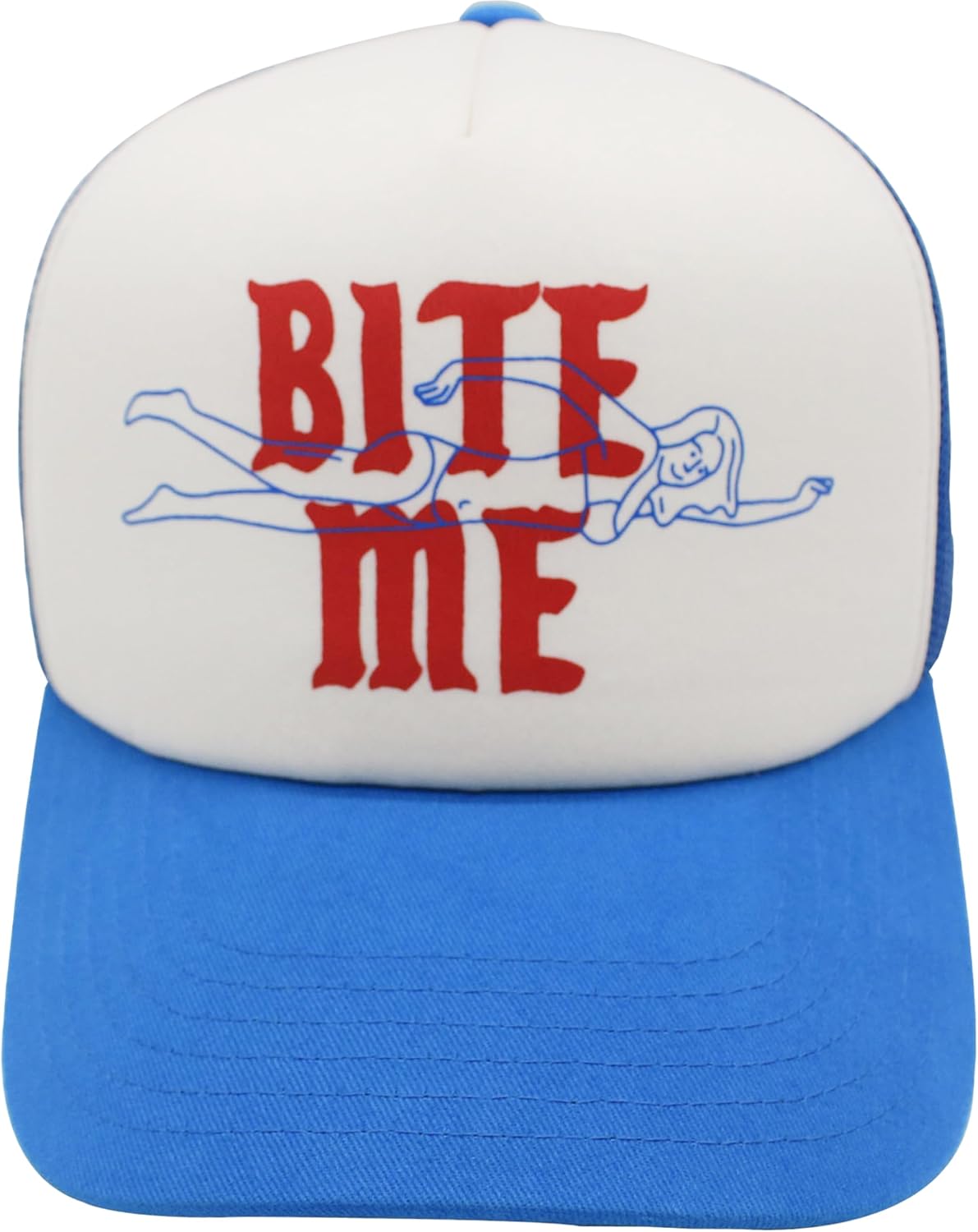 Jaws Trucker Hat, Adult Cotton Baseball Cap with Curved Brim, Cream, One Size