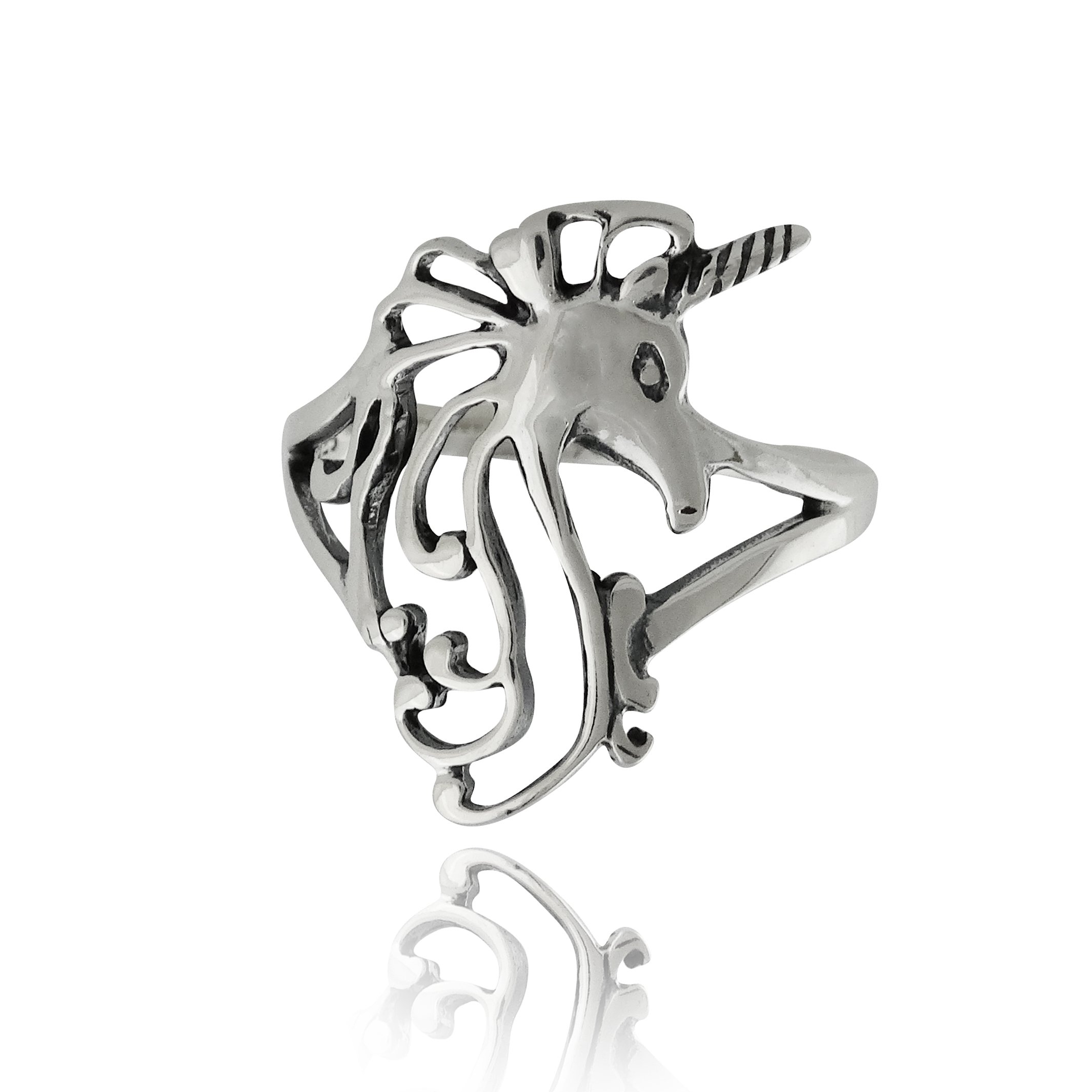 FashionJunkie4Life Sterling Silver Unicorn Ring