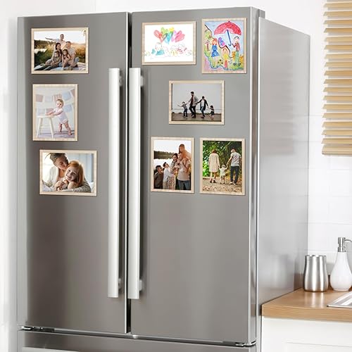 Miniatura 6 de CRUGLA Marco magnético de fotos de 8.5 x 11 pulgadas con parte trasera autoadhesiva, 12 paquetes, soporte para documentos, carteles para niños,