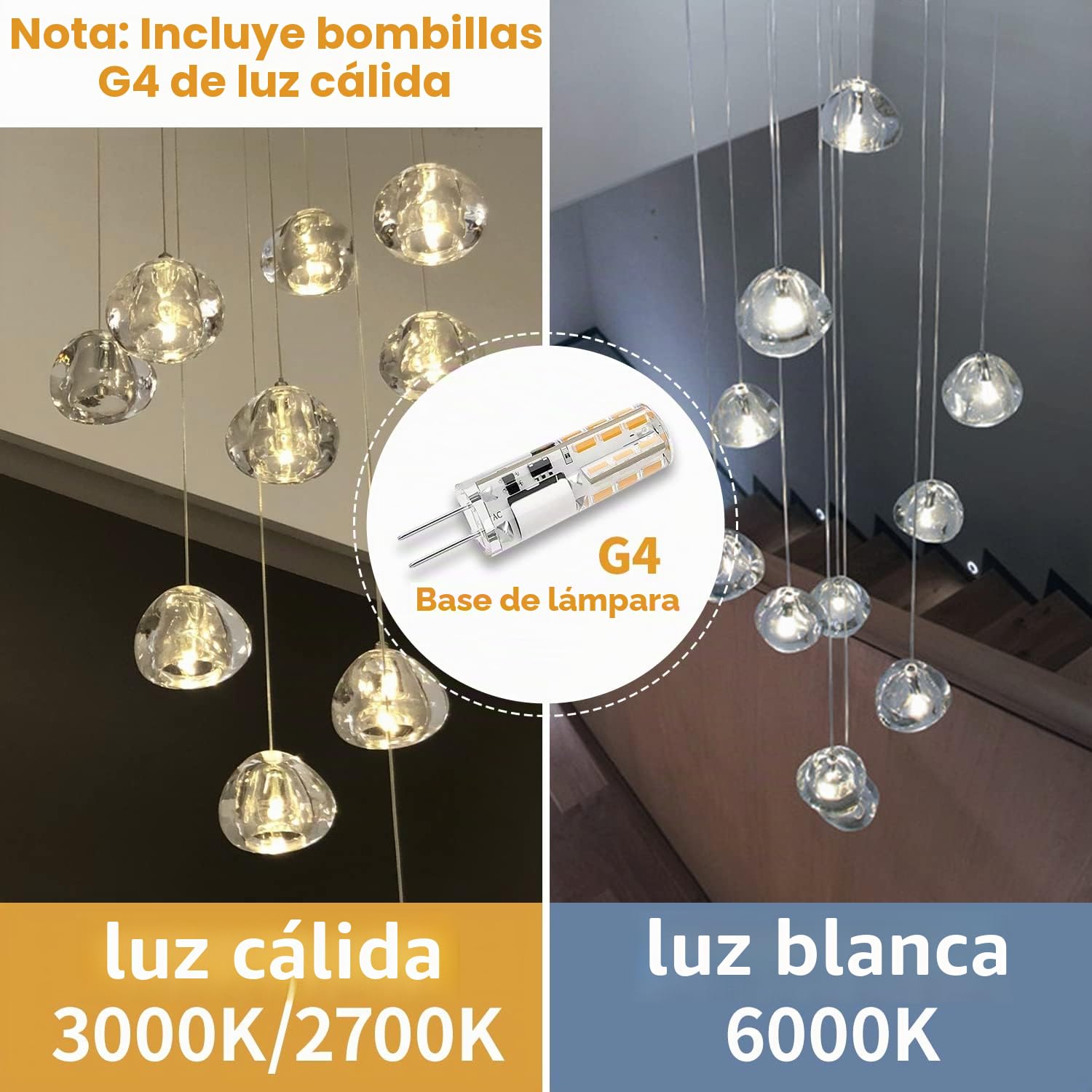 H.W.S Moderna lámpara colgante LED para mesa de comedor, lámpara de araña Villa, altura regulable, lámpara de cristal para cocina, pasillo, escalera, salón, hotel (cuadrado, 14 focos)