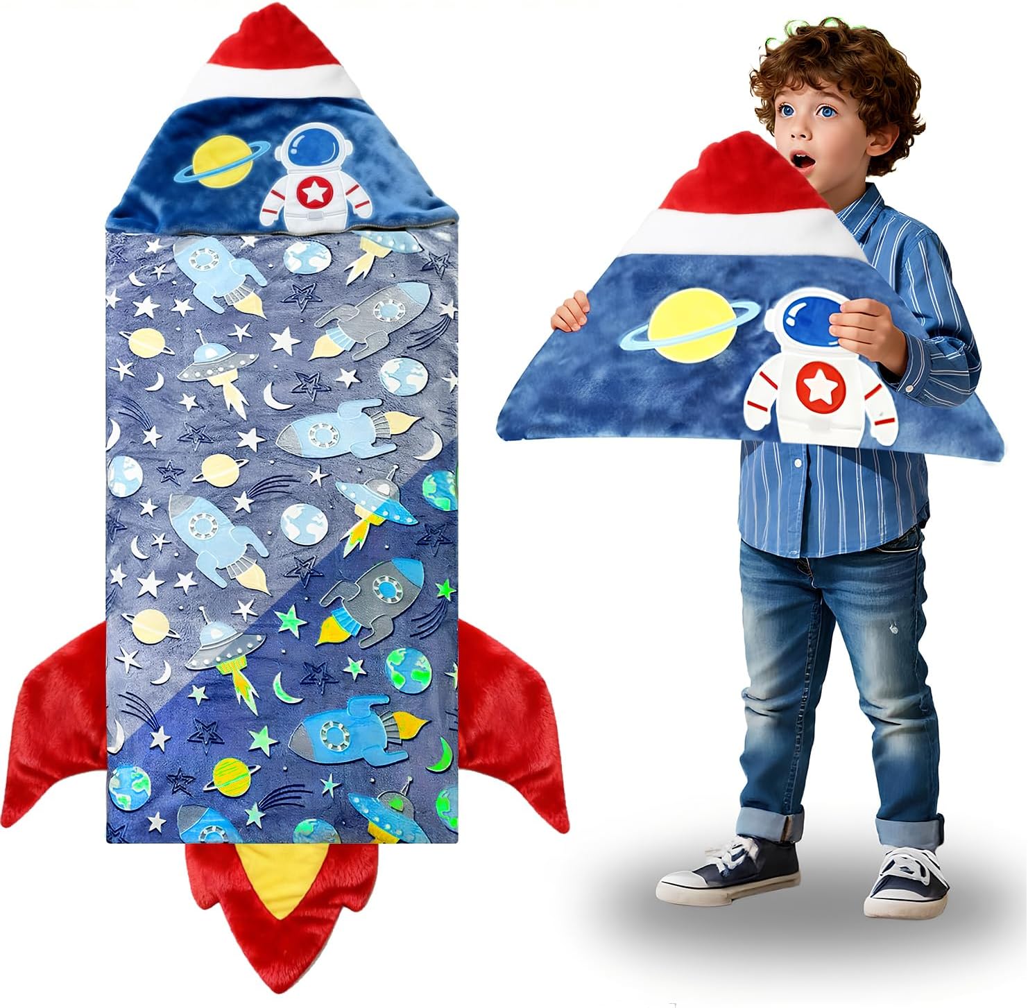 Kids Sleeping Bag, Large Unicorn Slumber Bag for Girls Boys, Portable Nap Mat, Preschool Daycare Kindergarten Birthday Gift 3-12 Yr Child