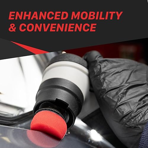 Miniatura 7 de Maxshine Kit de mini pulidor inalámbrico profesional (M0312 V2), portátil, ligero (1.93 libras), pulidor giratorio DAgiratorio de 6 velocidades para